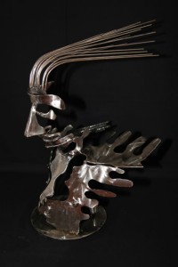 Orfeo, 2012 - ferro lucidato e laccato - cm 57x 42, foto fornita da Marianna Accerboni