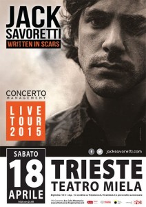 Jack Savoretti_ Trieste, Teatro Miela_ sabato 18.04